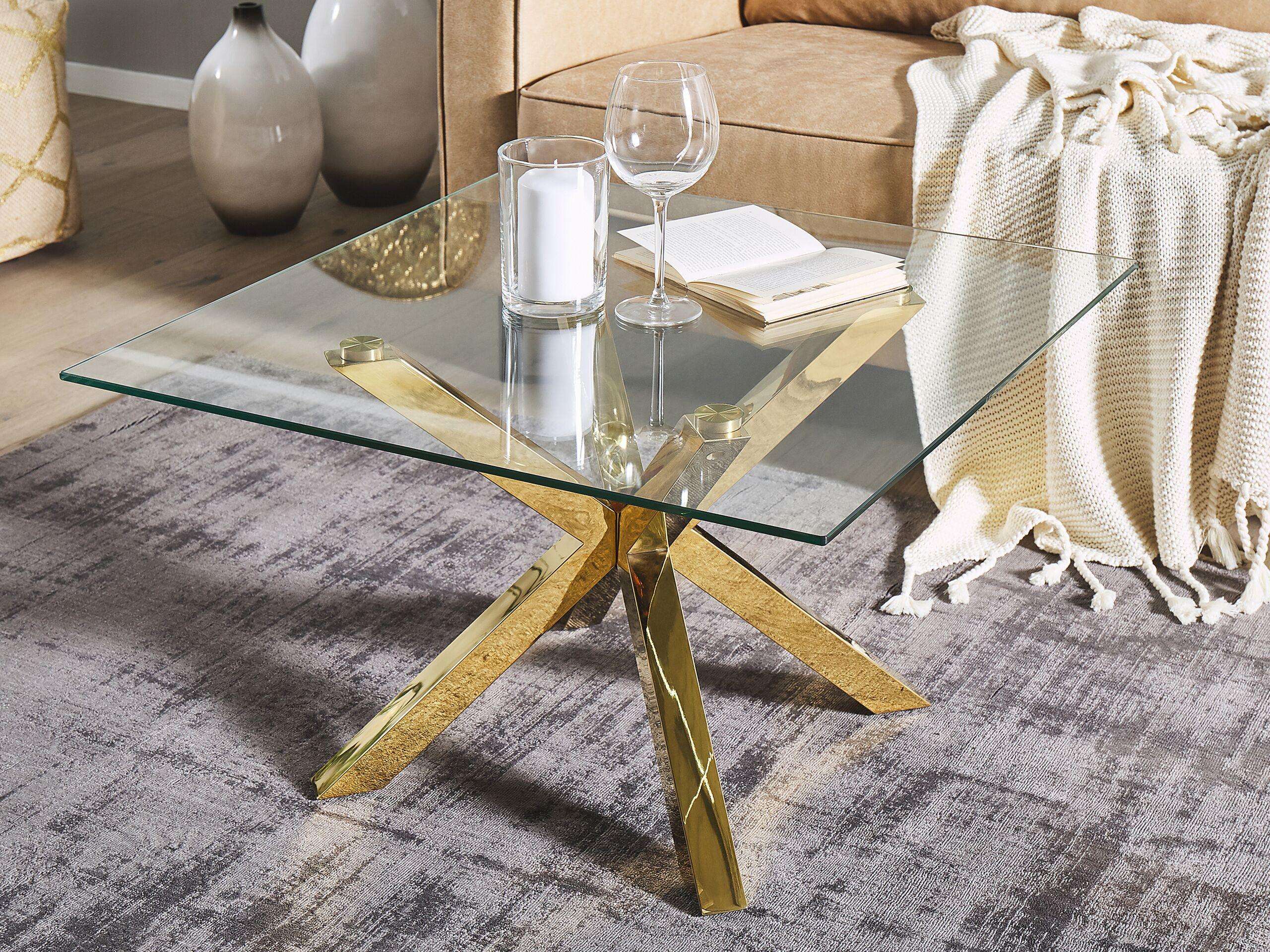 Beliani Couchtisch aus Sicherheitsglas Modern STARLIGHT  