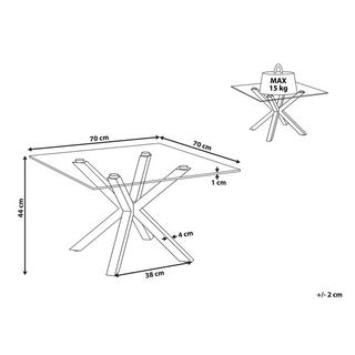 Beliani Couchtisch aus Sicherheitsglas Modern STARLIGHT  