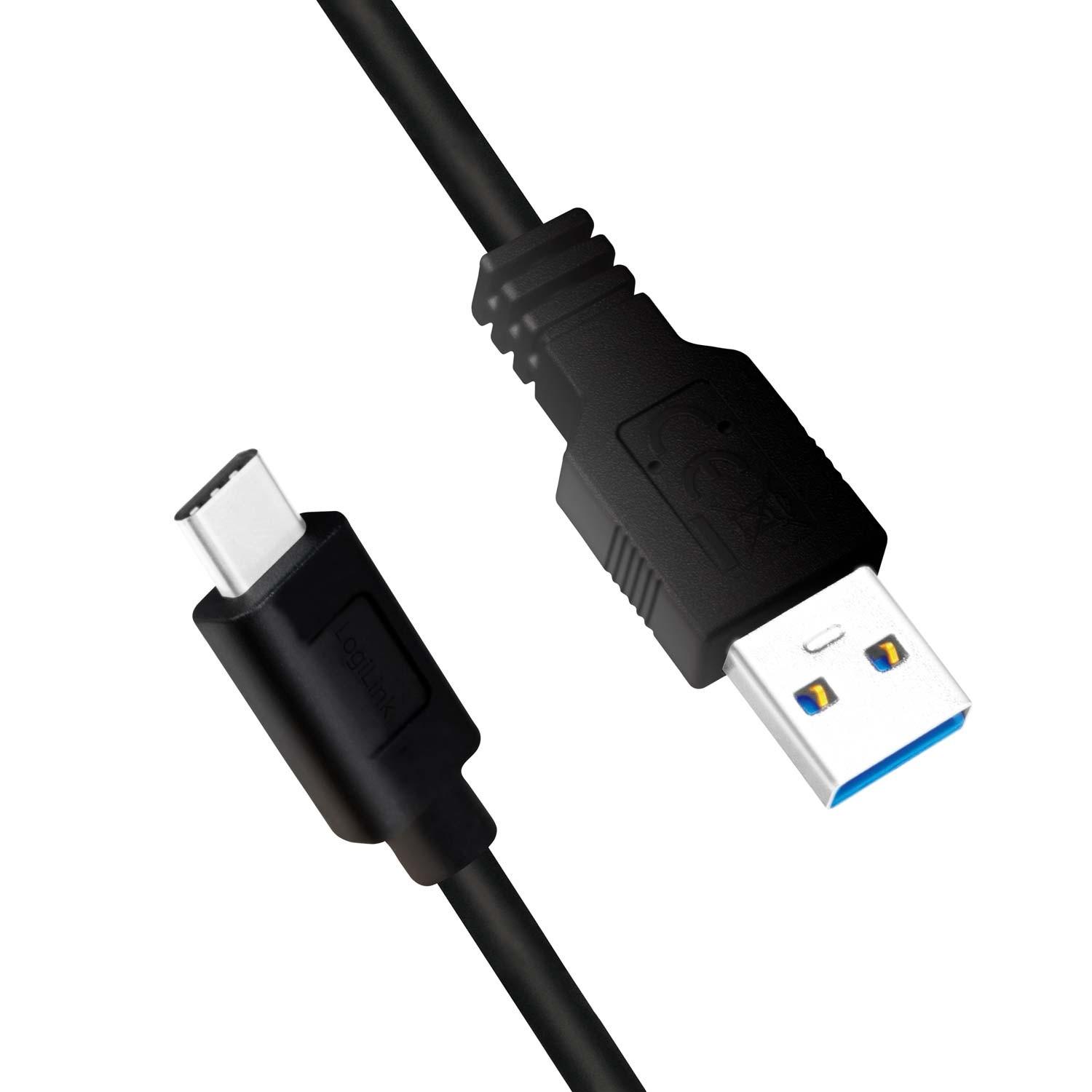 LogiLink  USB-A - USB-C-Kabel USB 3.2 Gen1 15 W 0,15 m 