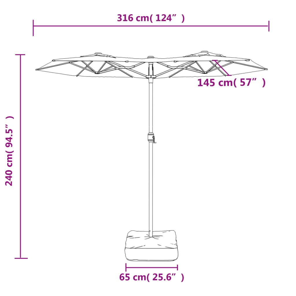 VidaXL Parasol de jardin  