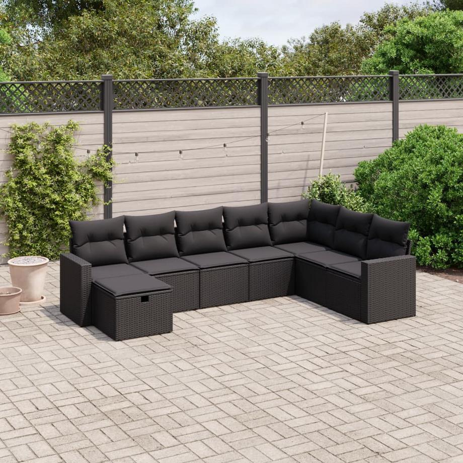 VidaXL Ensemble de canapés de jardin rotin synthétique  