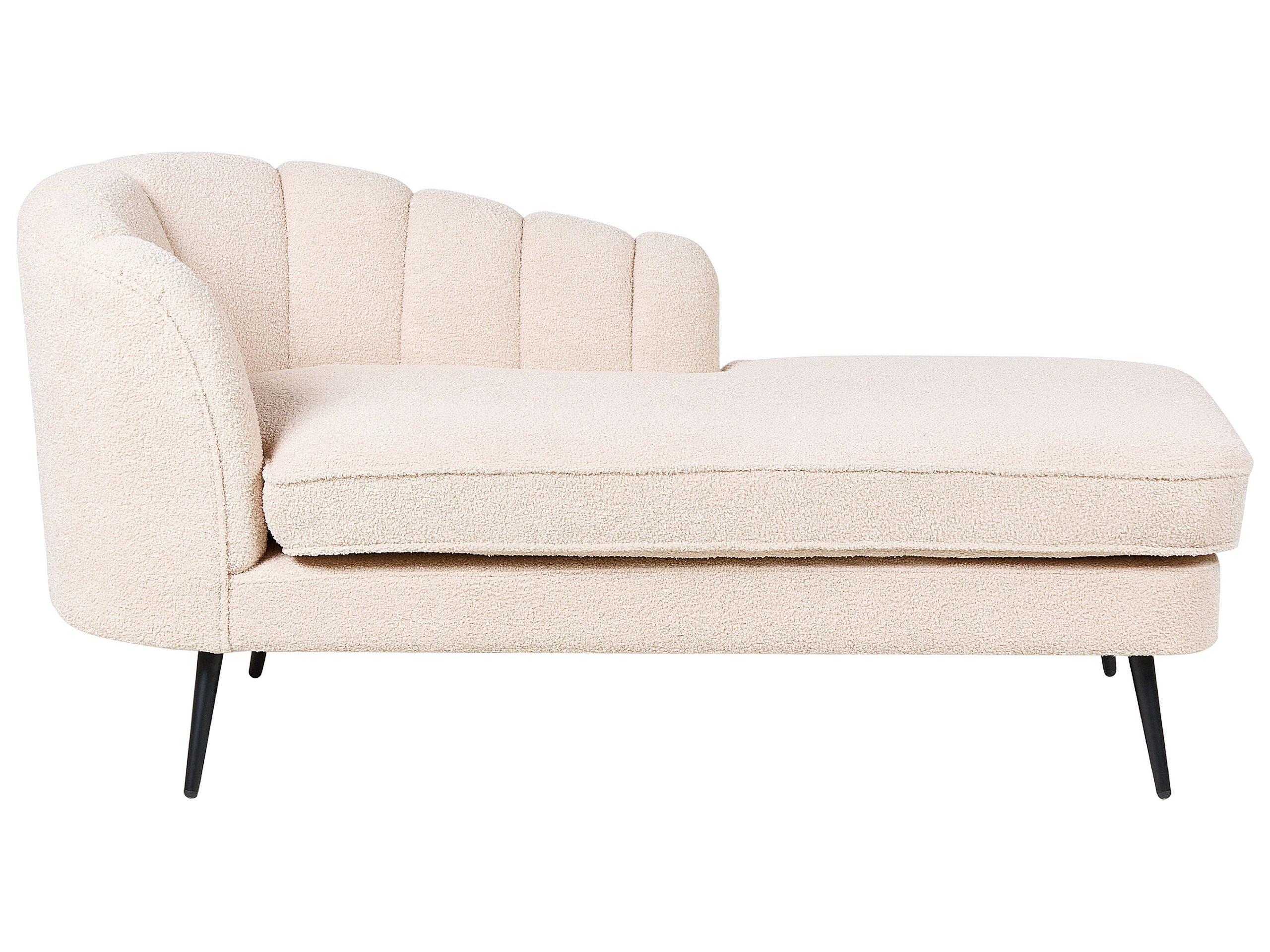 Beliani Chaise longue versione sinistra en Bouclé Glamour ALLIER  