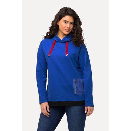 Ulla Popken  Sweatshirt, Nylon-Zipptasche, Stehkragen, Langarm 