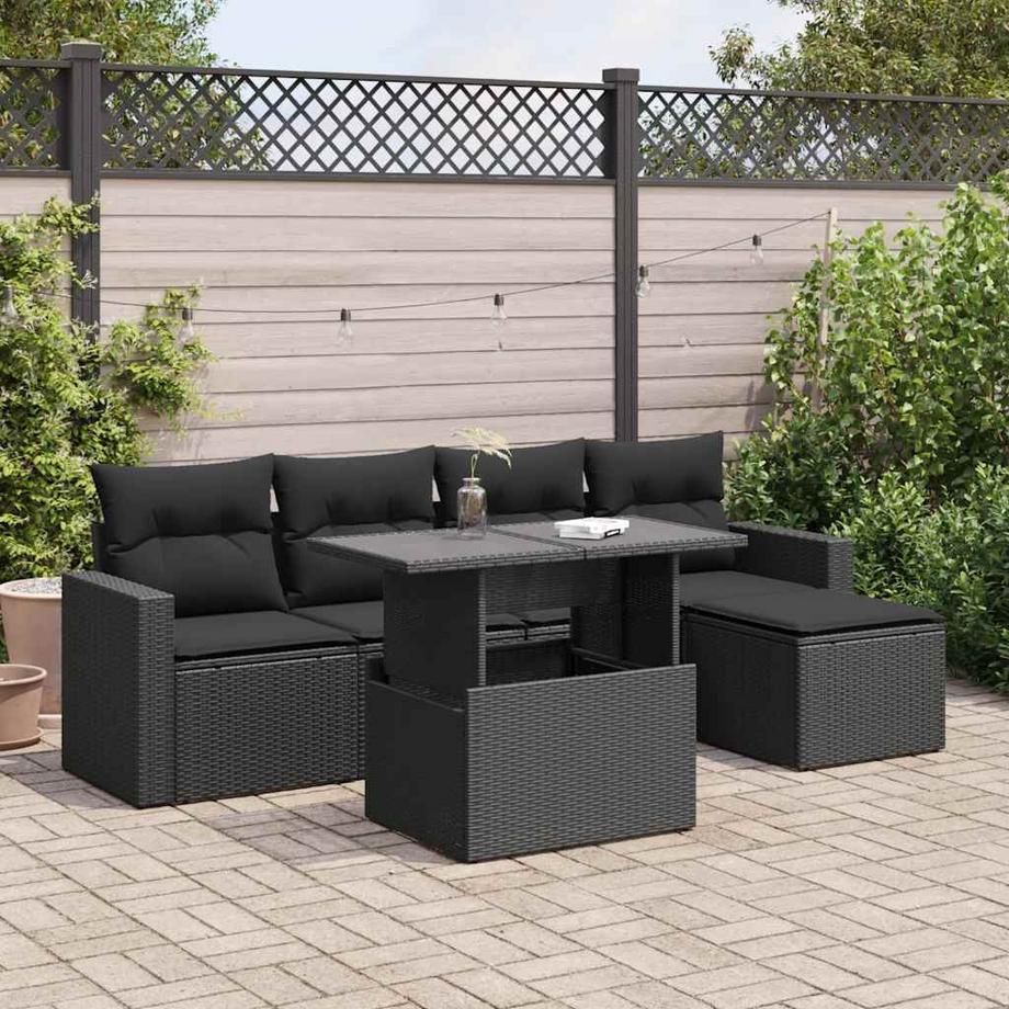 VidaXL Ensemble de canapés de jardin rotin synthétique  