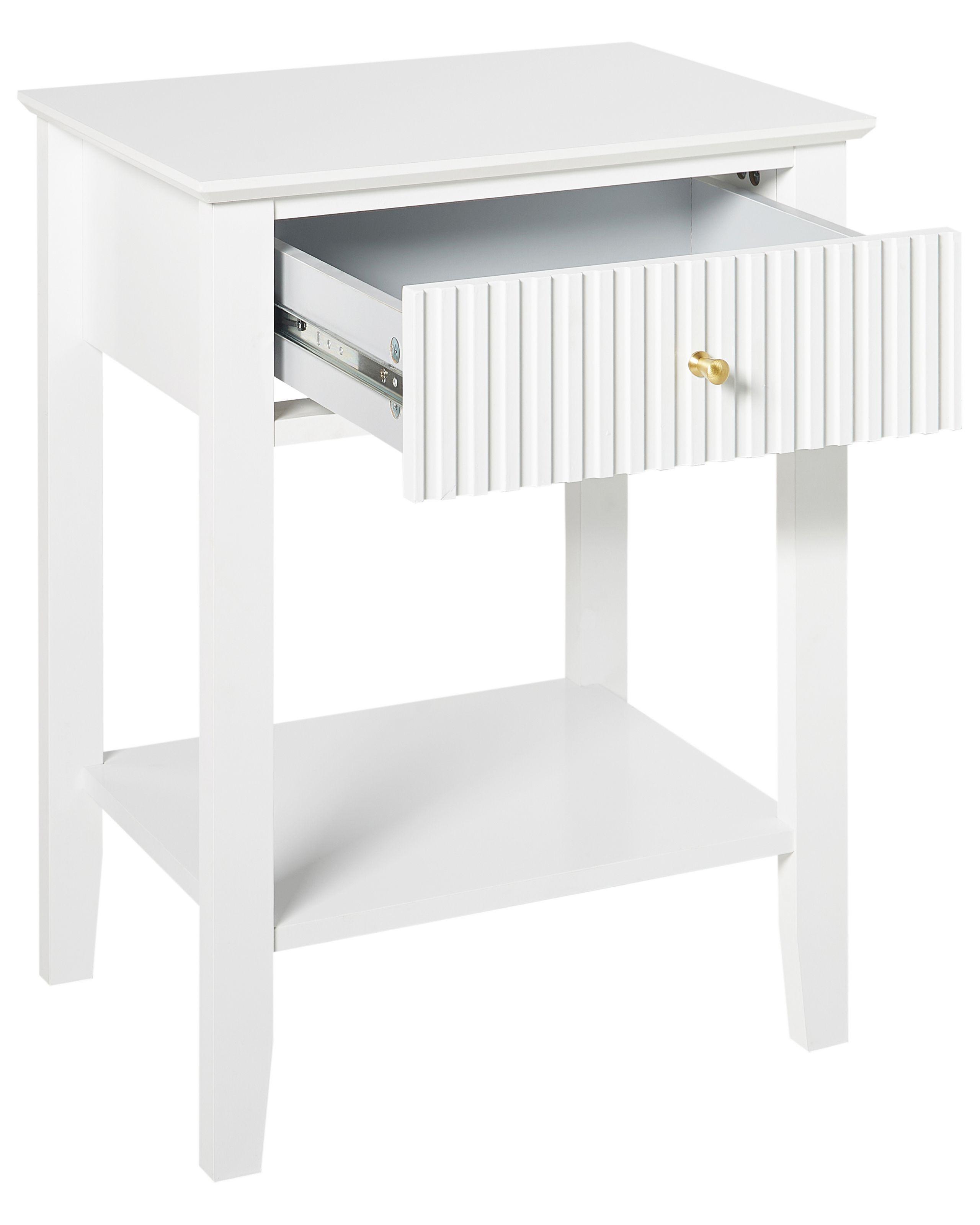 Beliani Comodino 1 cassetto en Fibra a media densità (MDF) Retrò ASSISI  