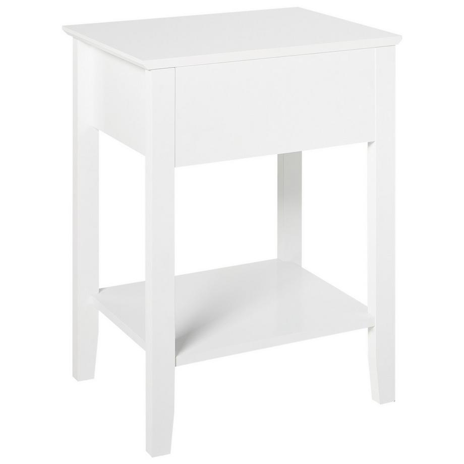 Beliani Table de nuit à 1 tiroir en MDF Minimaliste ASSISI  