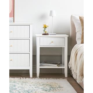 Beliani Comodino 1 cassetto en Fibra a media densità (MDF) Retrò ASSISI  