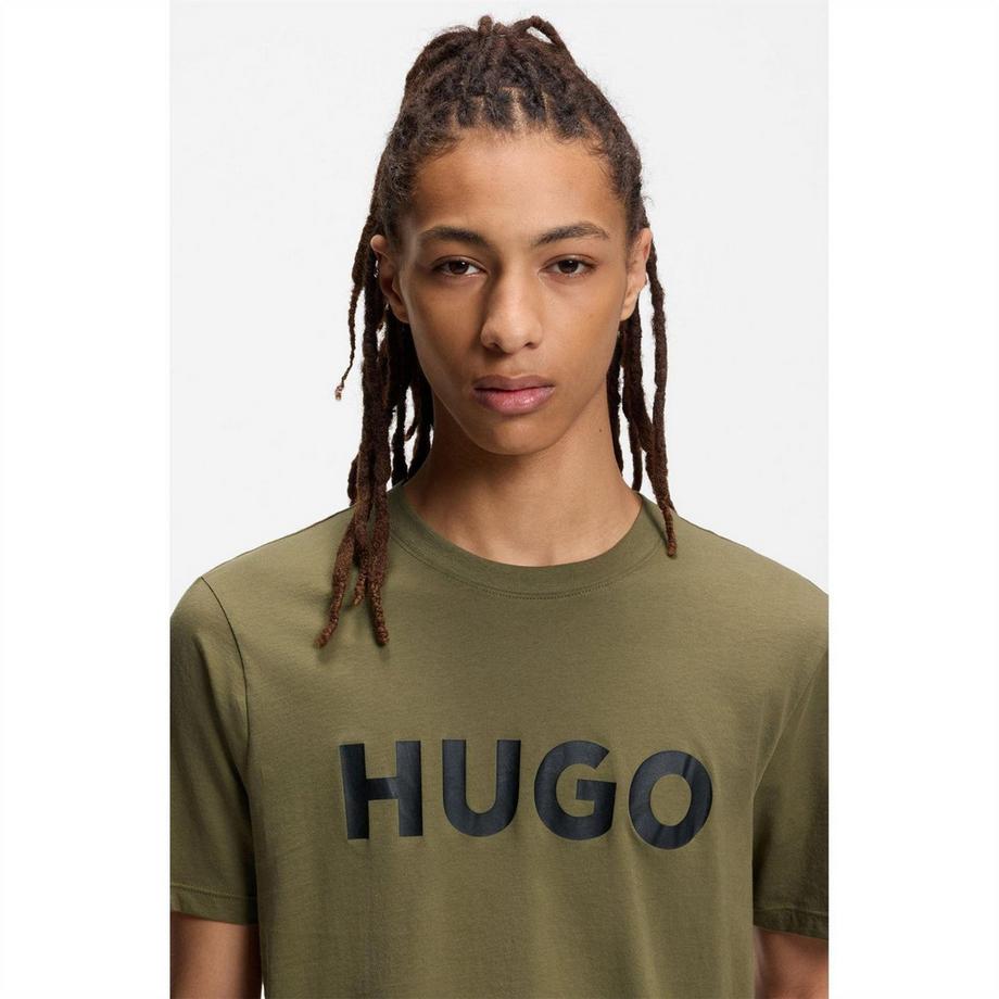 HUGO T-Shirt Dulivio avec Logo Contrasté  