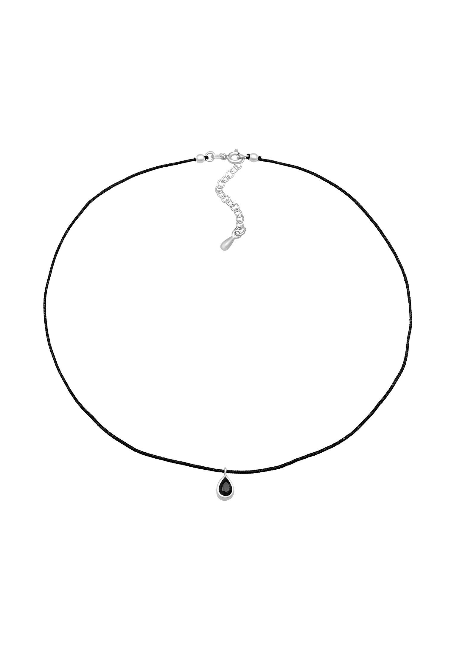 Elli  Halskette Choker Zirkonia Tropfen Anhänger 925 Silber 