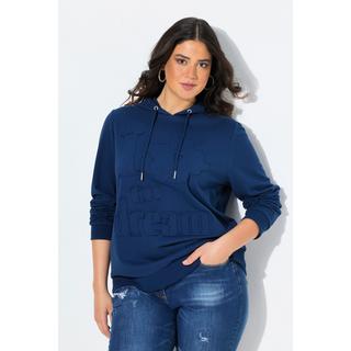 Ulla Popken Sweat-shirt à capuche Application Florale Manches Longues  