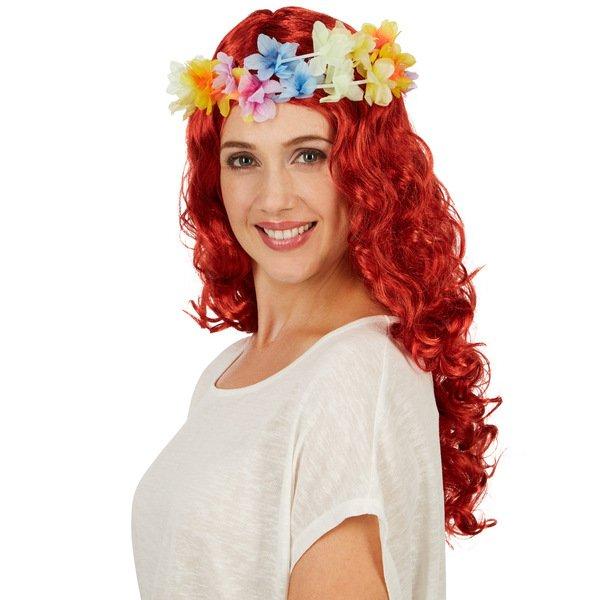 Tectake  Parrucca da donna - Ricci Hawaii 