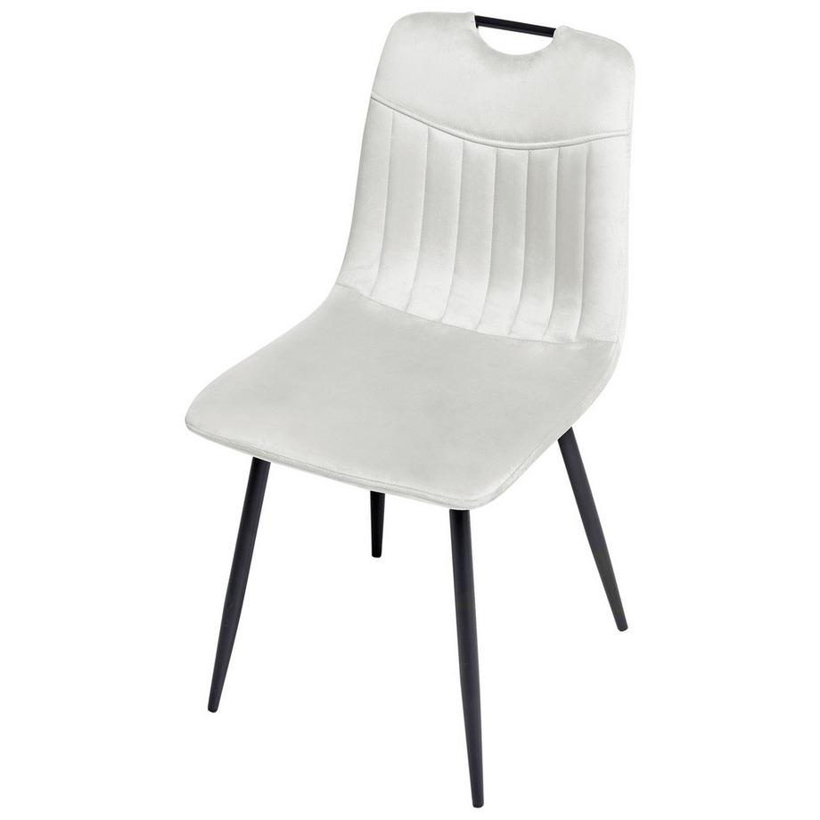 Beliani Lot de 4 chaises de salle à manger en Velours Glamour ARGYLE  