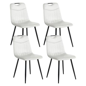 Set di 4 sedie da pranzo en Velluto Glamour ARGYLE