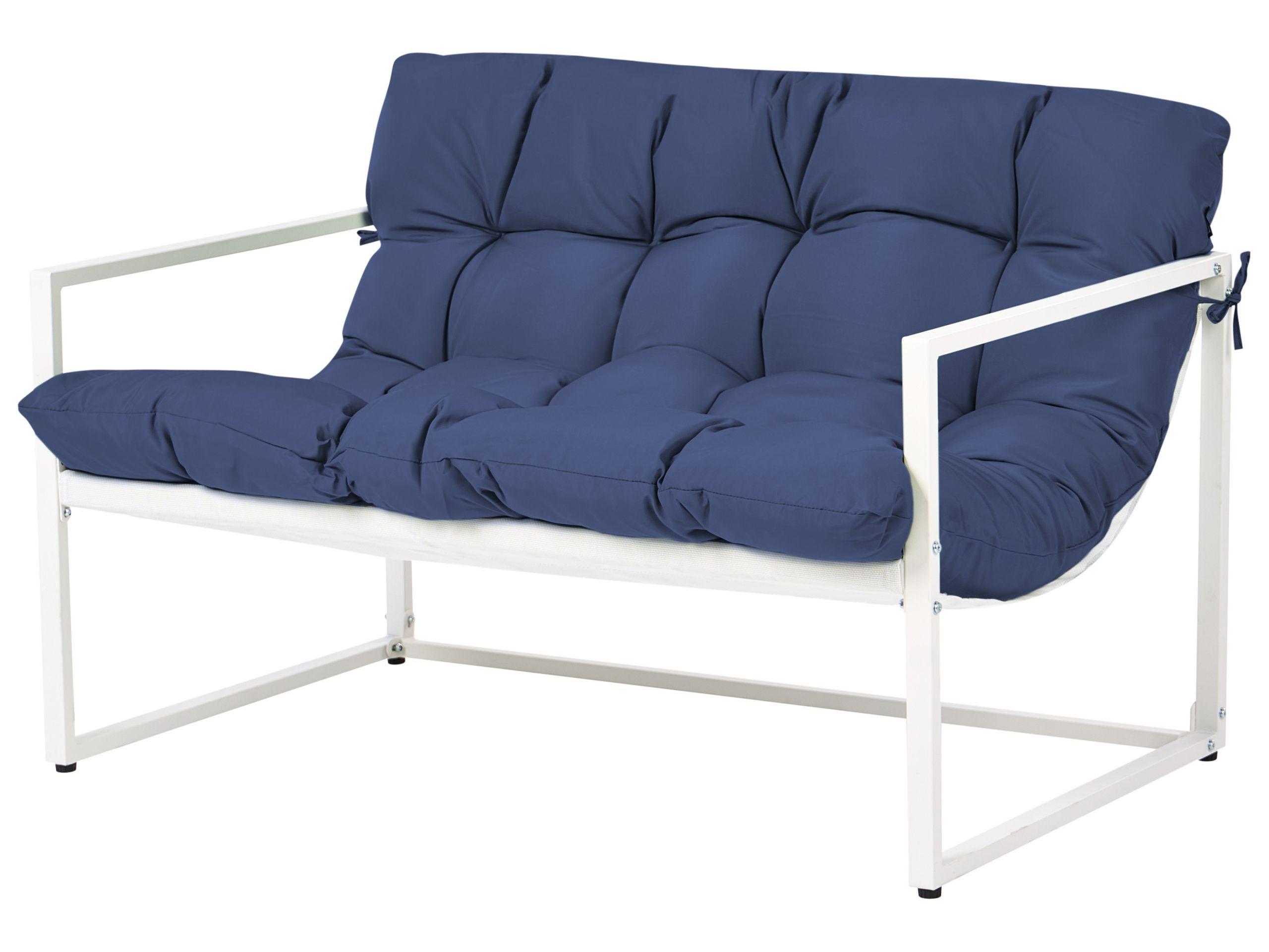 Beliani Set divani con tavolino en Acciaio Moderno GARDA  