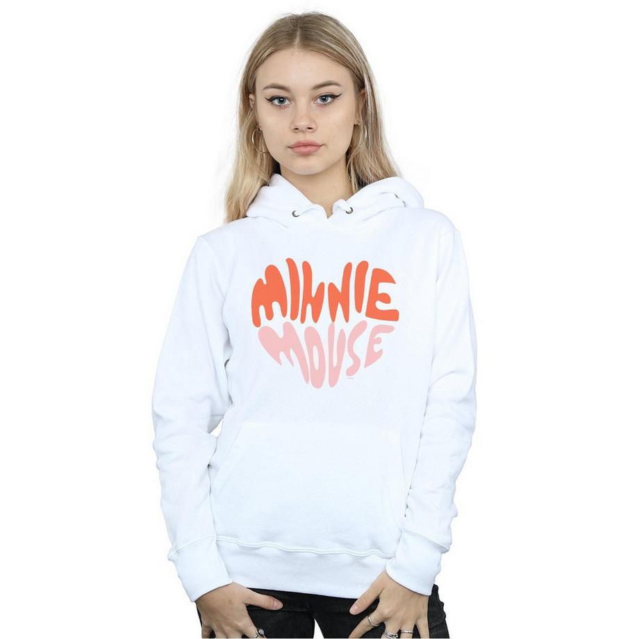 Disney Minnie Mouse Logo Coeur Sweat à Capuche  