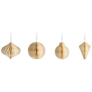 Beliani Weihnachtsbaumschmuck 20er Set aus Papier Klassisch JOLSTRA  