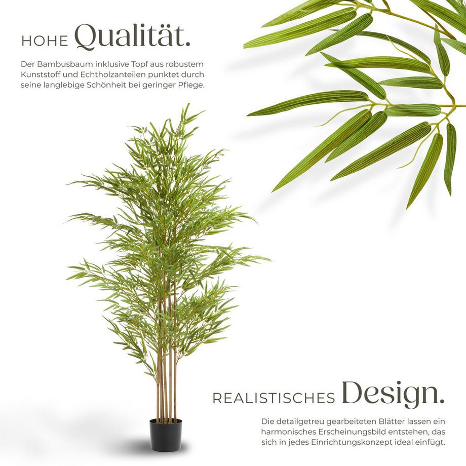 Tectake Albero di bambù artificiale Bambosa Varie misure  