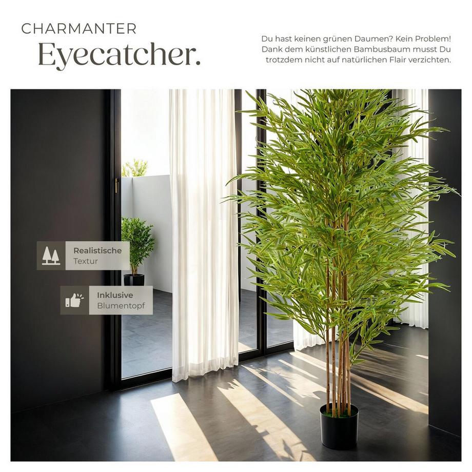 Tectake Albero di bambù artificiale Bambosa Varie misure  