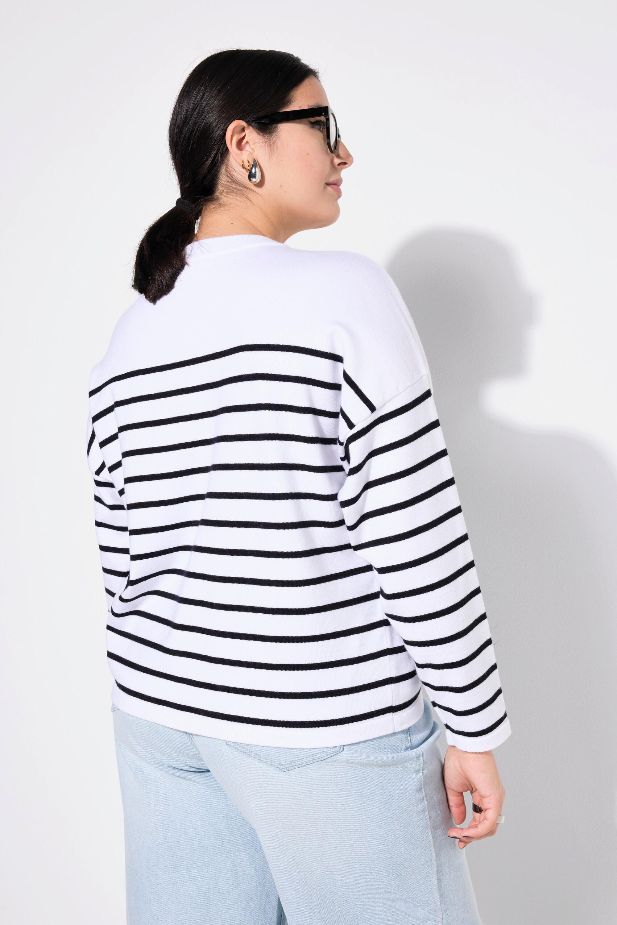 Studio Untold Pull Oversized Rayures Bretonnes Inscription  