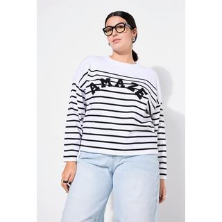 Studio Untold Pull Oversized Rayures Bretonnes Inscription  