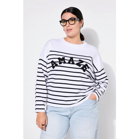 Studio Untold Pull Oversized Rayures Bretonnes Inscription  