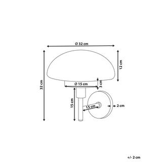 Beliani Lampe murale en Métal Rétro MINIJA  