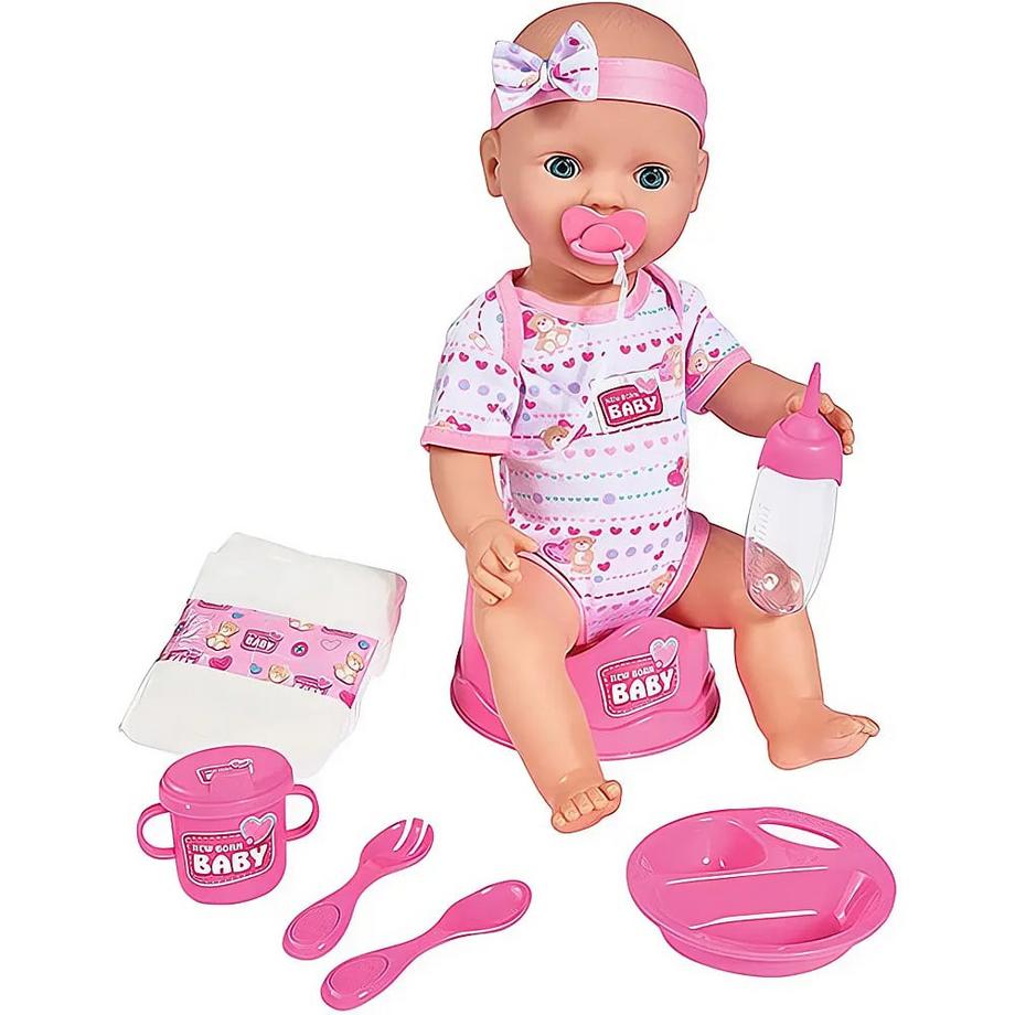 Simba  New Born Baby Babypuppe Rosa (43cm) 