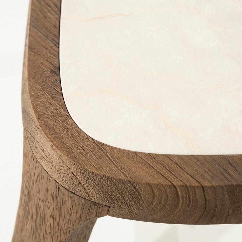 mutoni Table d'appoint Fred Marbre 38x45  