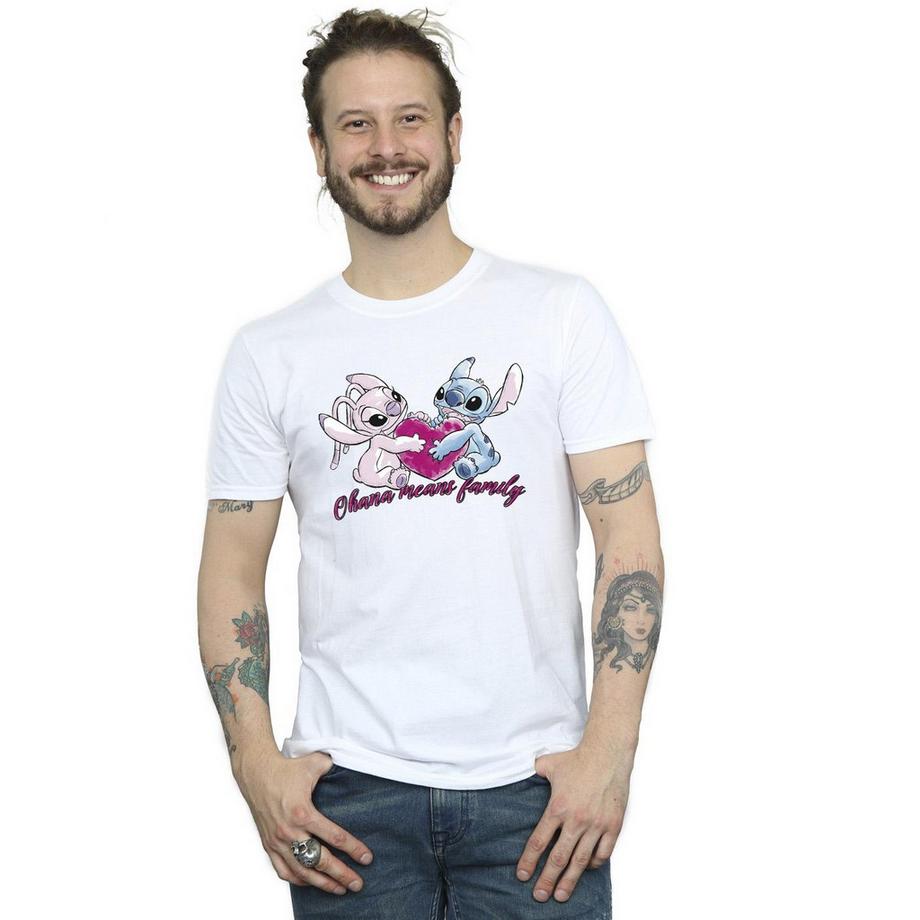 Disney Ohana Means Family Stitch e Angel T-Shirt  