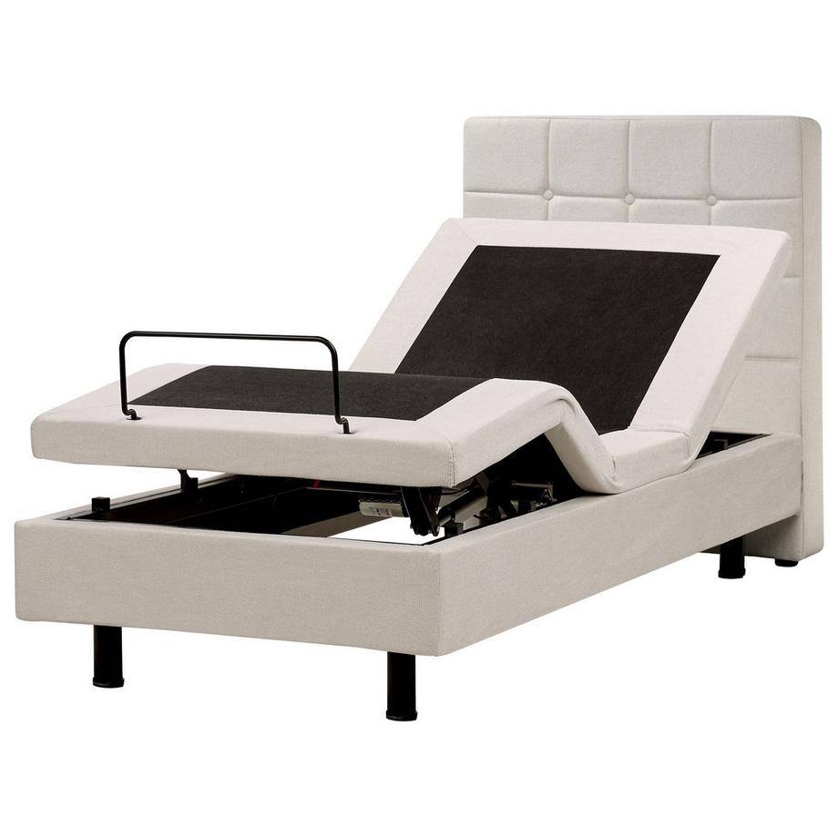 Beliani Letto regolabile en Tessuto Classico DUKE  