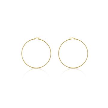 Creolen Gelbgold 750 Runddraht 60mm