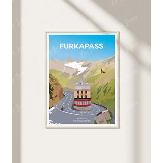 La-Jonx Col de la Furka - Poster  