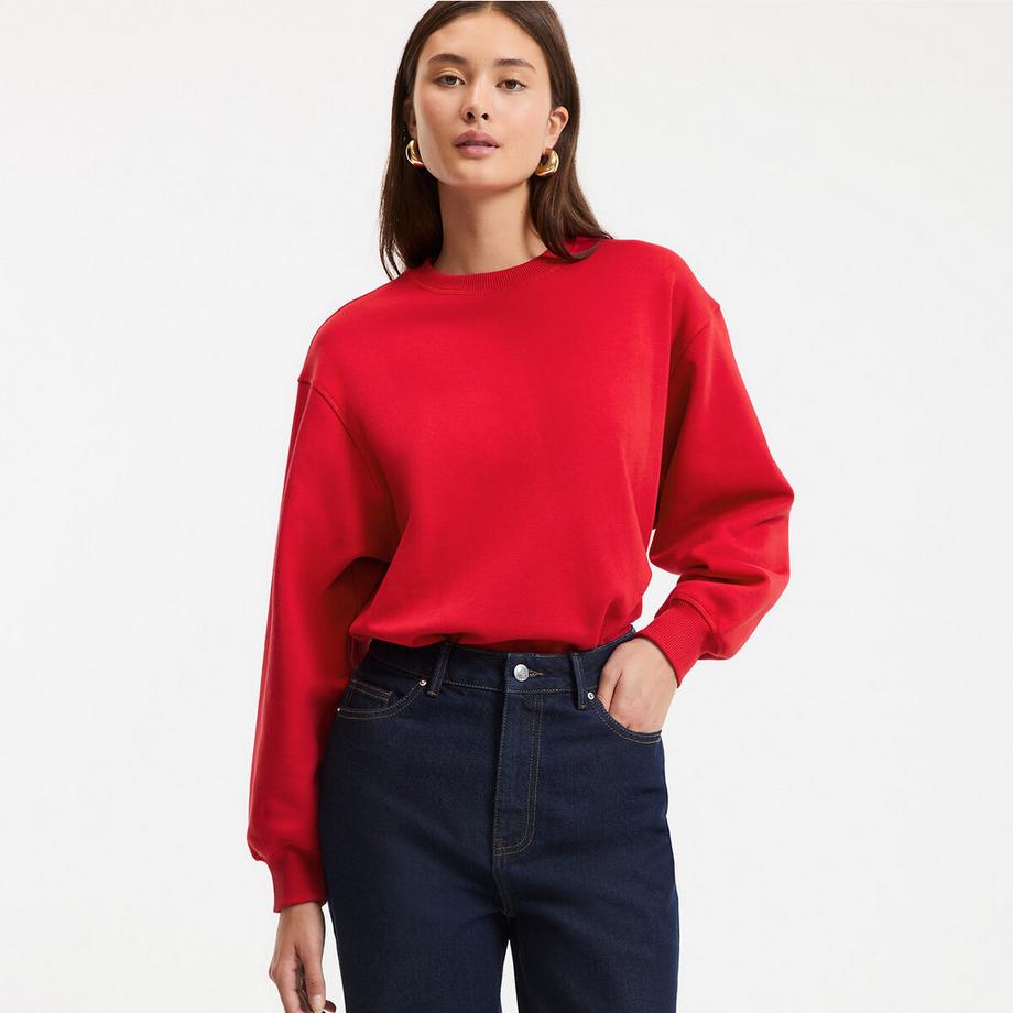 Oversize-Sweatshirt mit rundem Ausschnitt