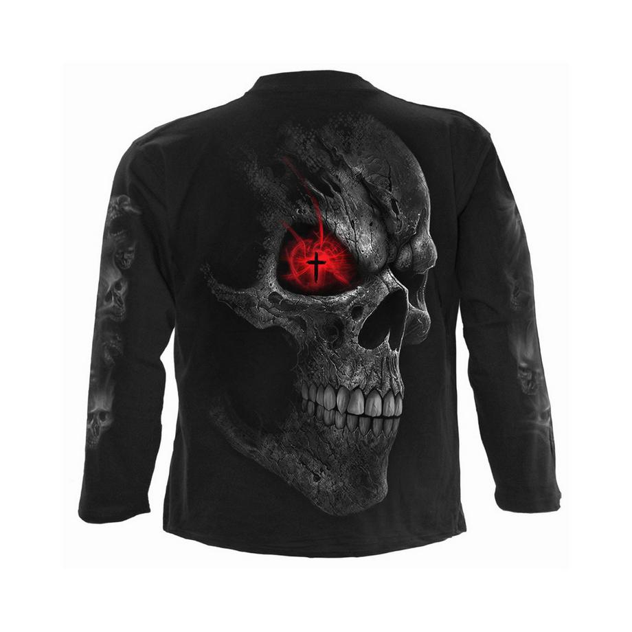 Spiral T-Shirt Maniche Lunghe Death Stare con Stampa Schiena e Maniche  