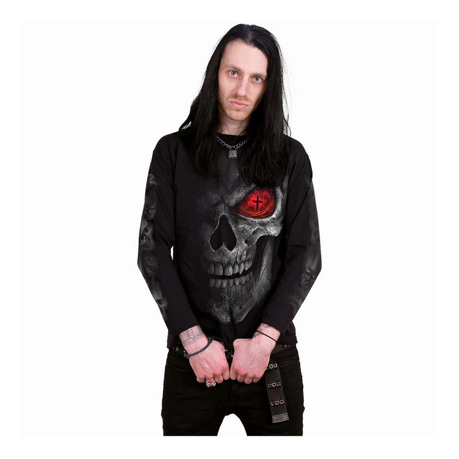 Spiral T-Shirt Maniche Lunghe Death Stare con Stampa Schiena e Maniche  