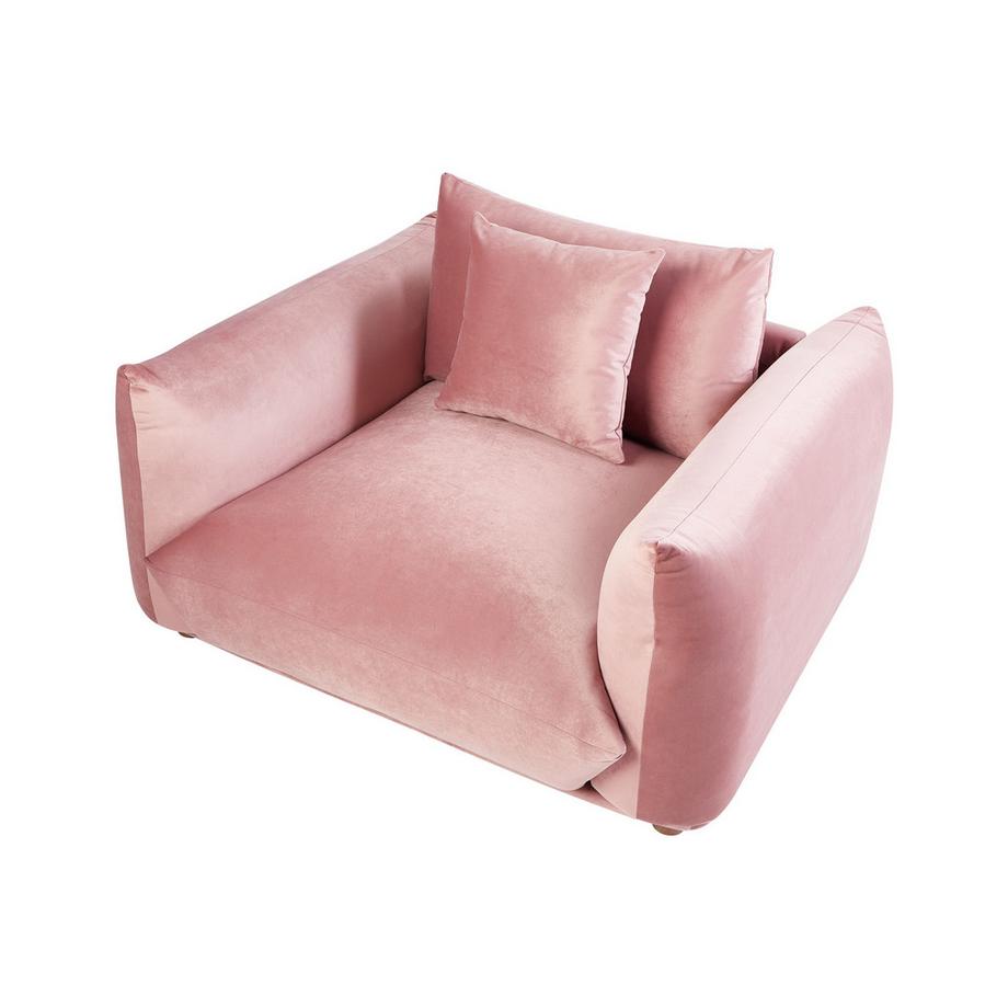 Beliani Fauteuil en Velours Glamour LUVOS  