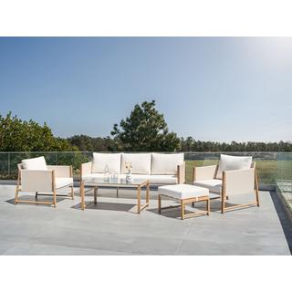 Beliani Set divani con tavolino en Alluminio Moderno NOLA  