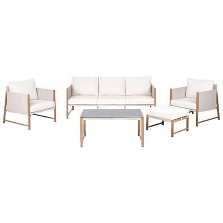 Beliani Set divani con tavolino en Alluminio Moderno NOLA  