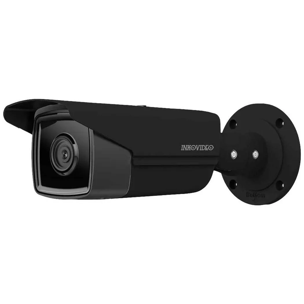 Inkovideo -  8MP 4K PoE ONVIF IP Netzwerk Überwachungskamera, Schwarz