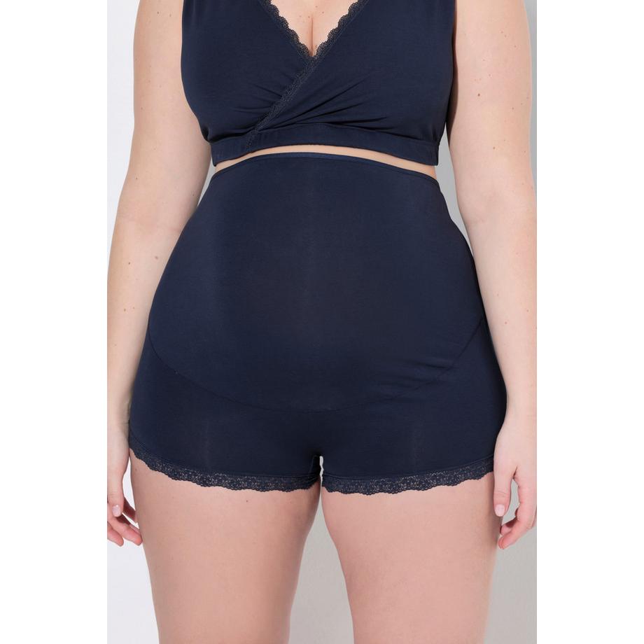 Ulla Popken Bellieva Pantaloncino Premaman Inserto Pancia Bordo Pizzo  