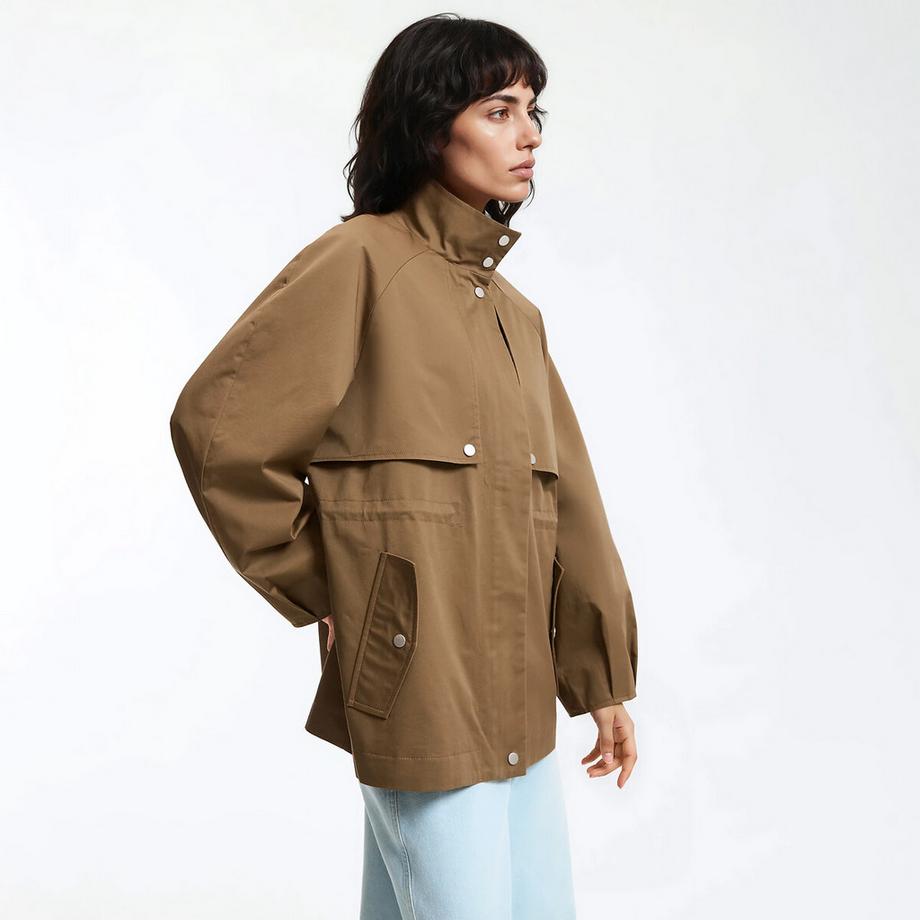 La Redoute Collections Trench Corto con Cerniera e Maniche a Palloncino  