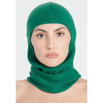 UNI 9 Cagoule vert émeraude - 100% cachemire