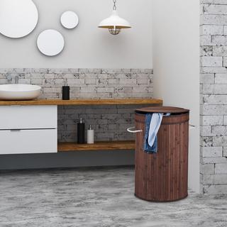 Northix Bambus Wäschekorb mit Deckel  