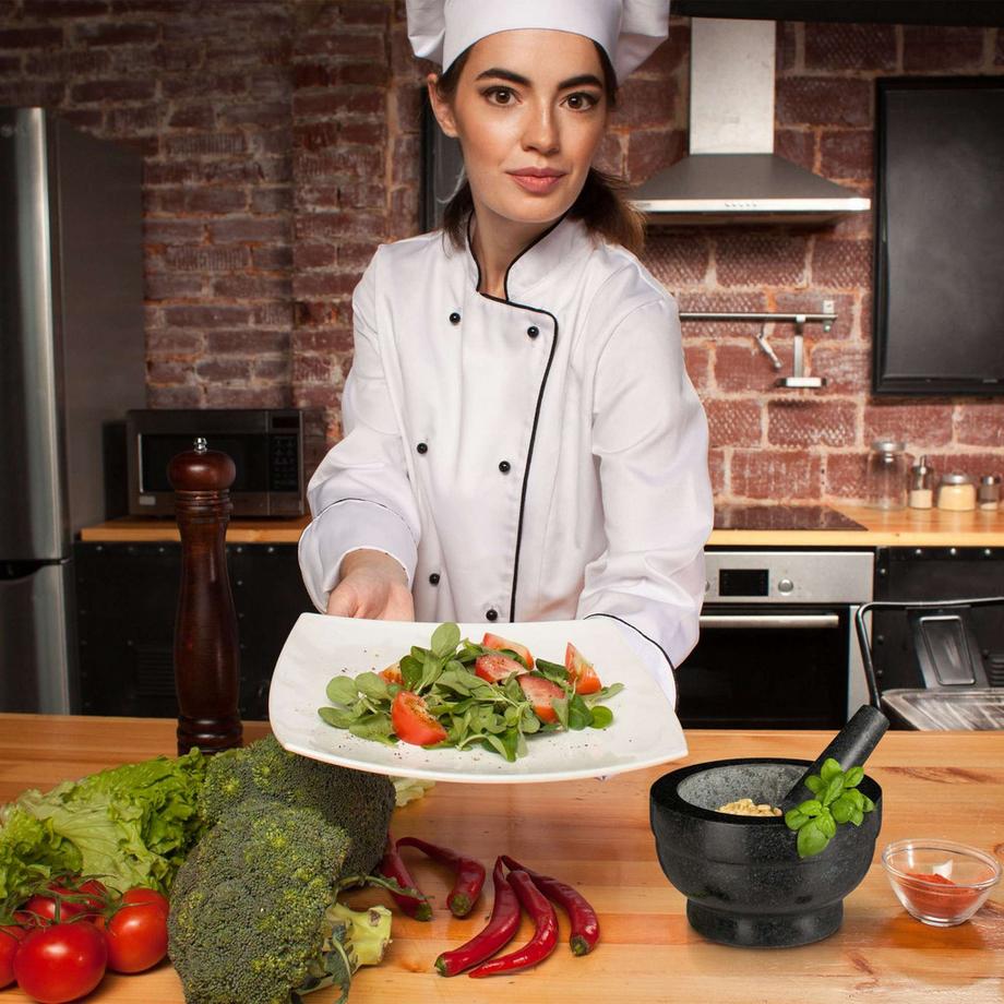 Northix  Mortier en granit avec impact 