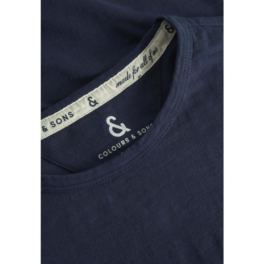 Colours & Sons T-Shirt Slub con Taschino sul Petto  
