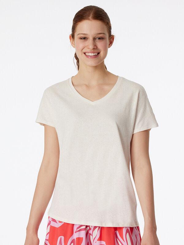 Schiesser Mix & Relax T-shirt Manches Courtes Col V  