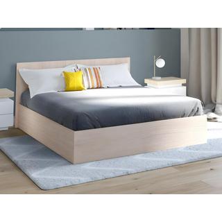 Vente-unique Lit coffre 160 x 200 cm - Coloris : Naturel + Matelas - ELPHEGE  