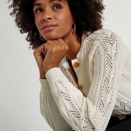 La Redoute Collections  Cardigan en maille pointelle pur coton 