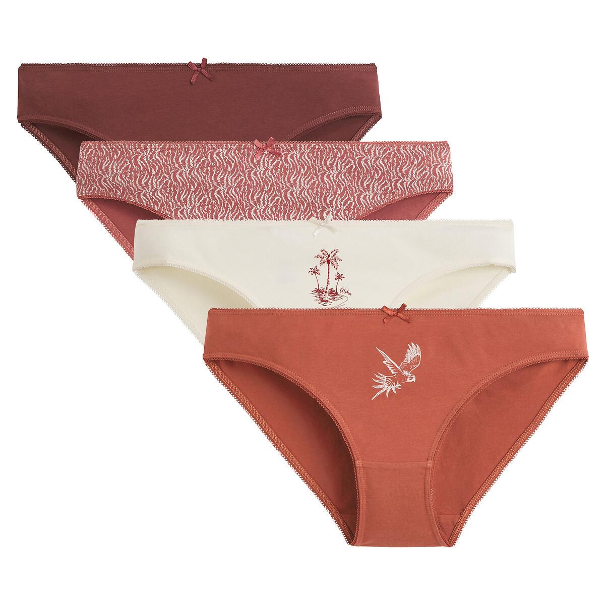 La Redoute Collections  4er-Pack Slips aus Baumwoll-Stretch 