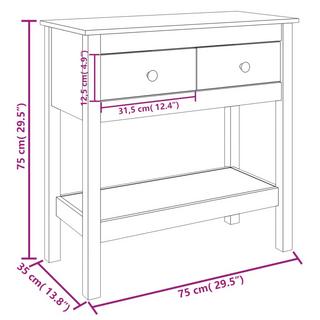 VidaXL Table console bois de pin  